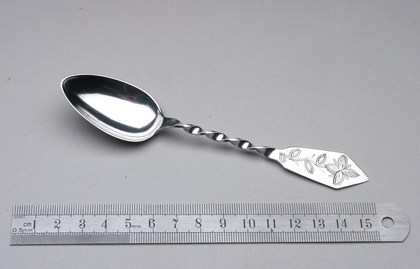 Rare Cape Silver twisted stem teaspoon